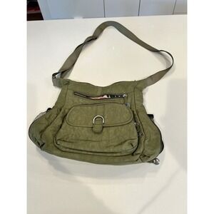 Travelon Front Pocket‎ Hobo Nylon Purse with RFID Blocking Pouch Sage